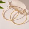 No ear piercings, simple metal sense, geometric plain ring, ear clips, European and American fashion commuting atmosphere, high sense temperament