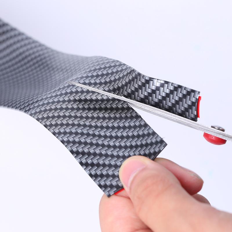 1M adesivi per auto in fibra di carbonio per lo styling in gomma, accessori per la protezione del davanzale della porta, accessori per merci, davanzale in carbonio per accessori auto