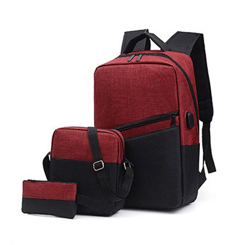 Herren- & Damen-Pendler-Rucksack-Set: USB-Aufladung, Große Kapazität, Lässig-Business, Schlichtes Design