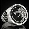 Men's Wolf Head Knuckle Ring Retro Overbearing Personality Wizard Hunter Hipster Style