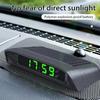 Car Clock Solar Charging Stick-On Digital Watch 24-Hour 3-level Brightness Automatic Adjustment Car Clock Car Decoration