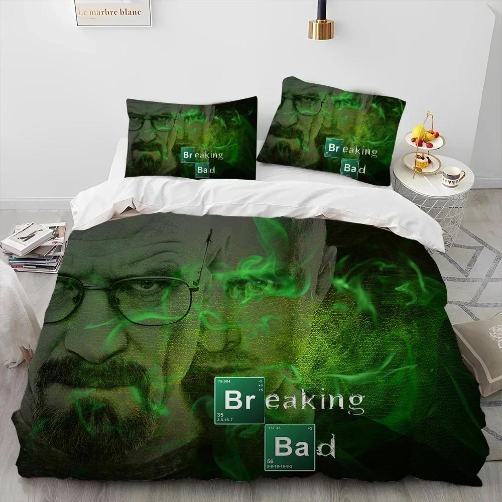 

3D Breaking Bad Walter Hartwell Comforter Bedding SetDuvet Cover Bed Set Quilt Cover PillowcaseKing Queen Size Bedding Set Kid AU Queen(210*210cm)3pcs