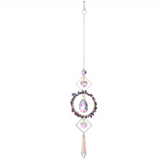 Crystal Sun Catchers for Windows Colorful Healing Light Crystal Suncatcher Wind Chimes Pendant F