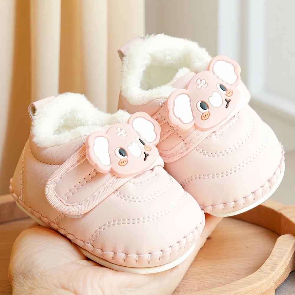 Měkké protiskluzové zimní boty pro miminka se zesíleným sametem pro děti od 0 do 1 roku