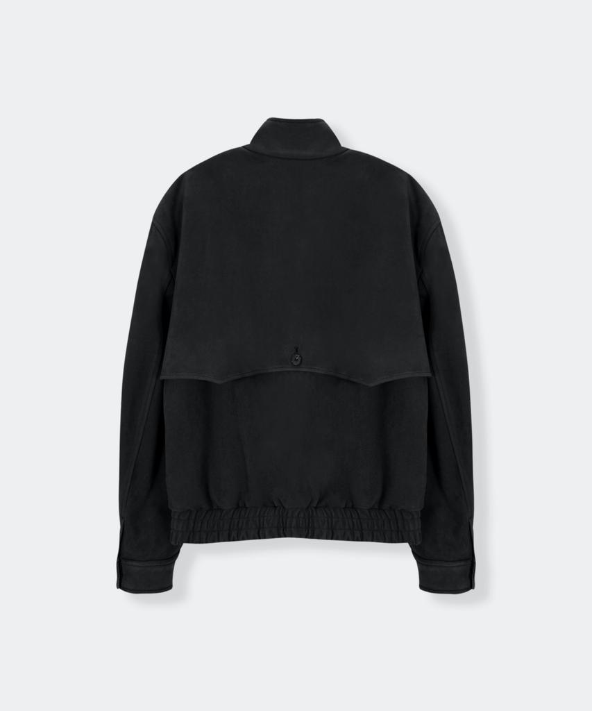 Kineto Suede High-Neck Jacket_Black