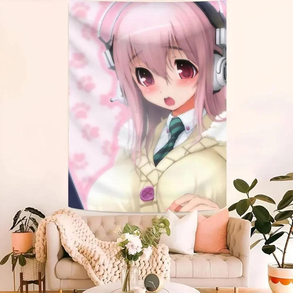 Super S-Sonico Tapestry For Living Room Home Dorm Decor Japanese Tapestry