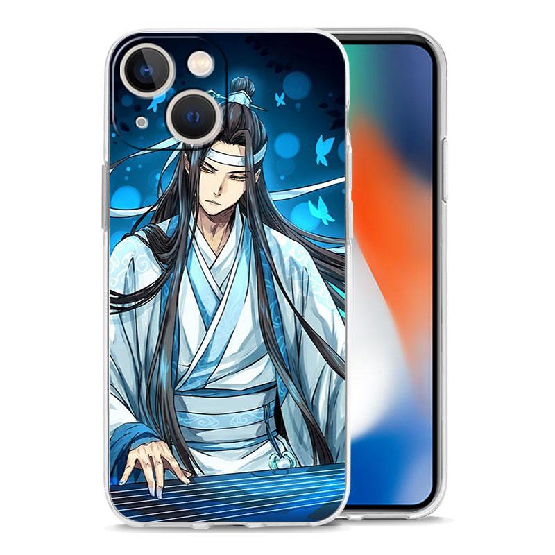 Luxus-Telefonhülle für iPhone 15 14 13 12 11 Pro Max XS X XR 7 8 Plus Soft Clear Stoßfeste Hülle Anime Mo Dao Zu Shi Wei Wuxian