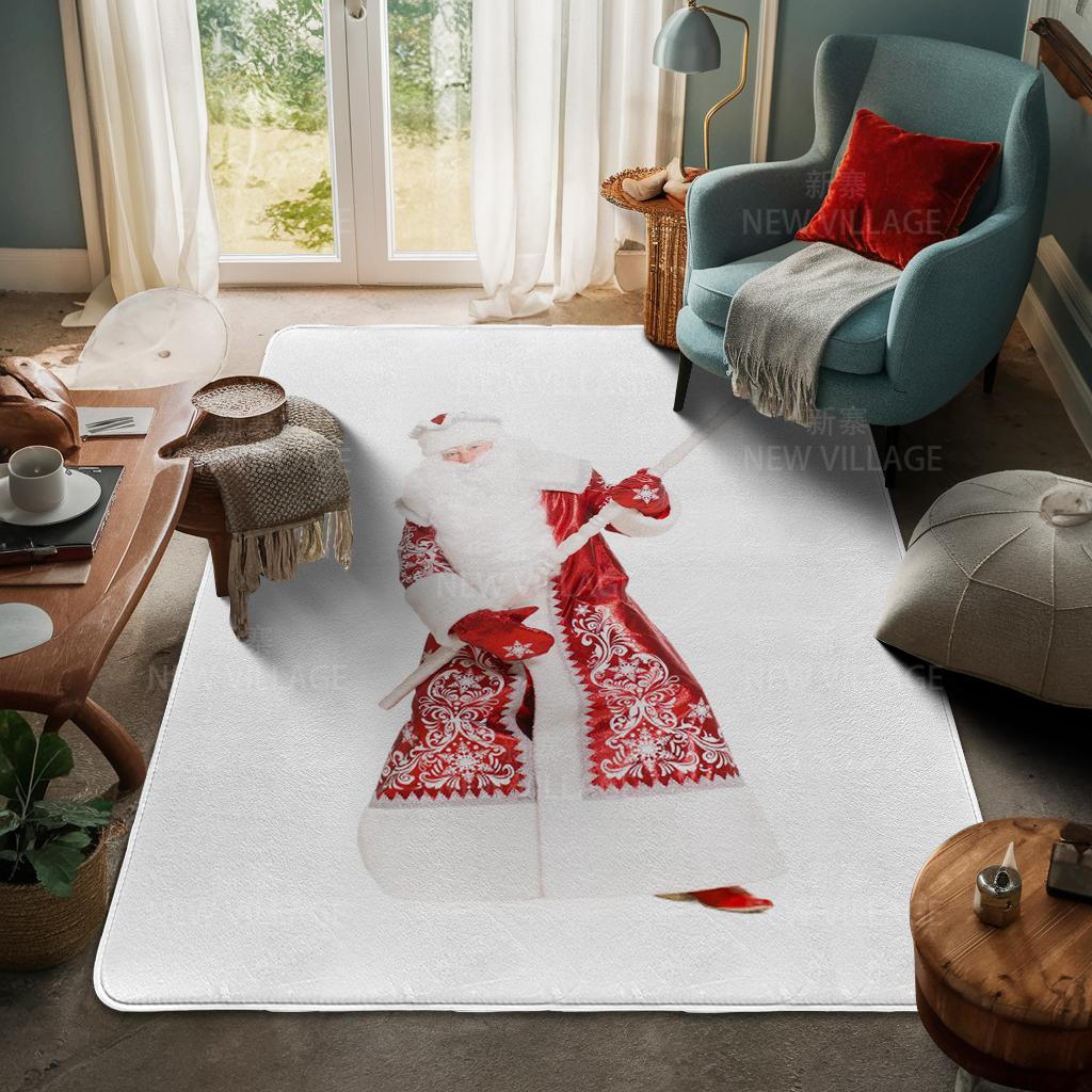 House Entrance Carpet Home Door Mat Living Room Bath Foot Bathroom Non-slip Water Absorption Rugs Bath Merry Christmas Winter