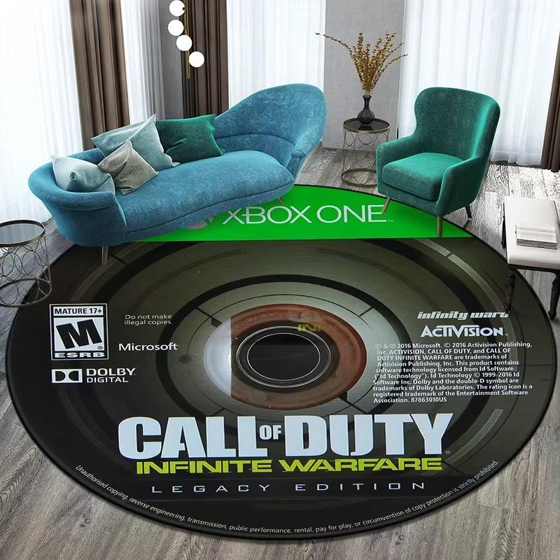 Game Shooting Call CD Round Carpet Rugs Camping Picnic Mats Flannel Carpets for Living Room Decoracion Exquisite Rugs INS