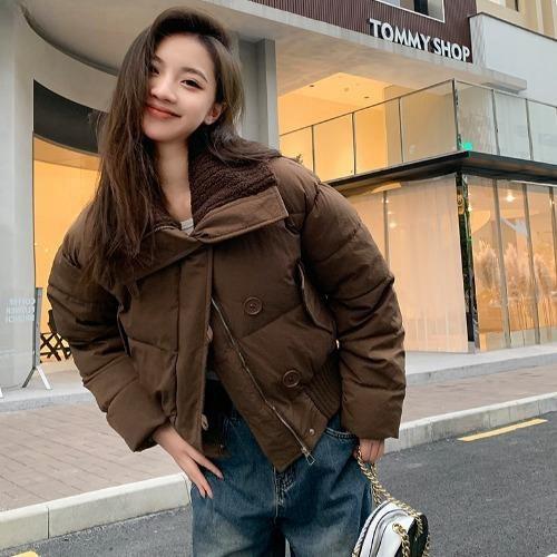

New cotton-padded clothes for women s winter short jackets, small cotton-padded clothes, loose and thickened cotton-padded jackets, trendy. L хакі