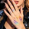 5 Sheets Holographic Lightning Tattoos Flash Temporary Stickers Full Color Body