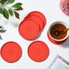 6/10Pcs Round Drink Coaster Set Tabletop Protection Tea Mats Placemats Cup Pads  Hotel Restaurant