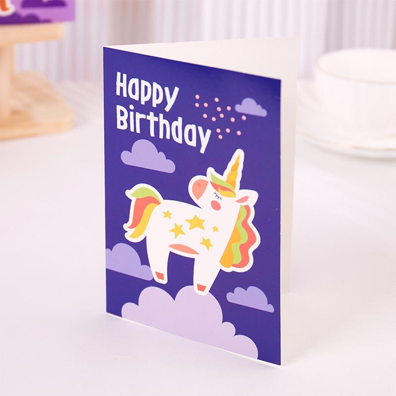 

10 шт. поздравительных открыток с днем рождения, пригласительных открыток на день рождения для детей и взрослых, складных подарочных открыток, открыток с сообщениями