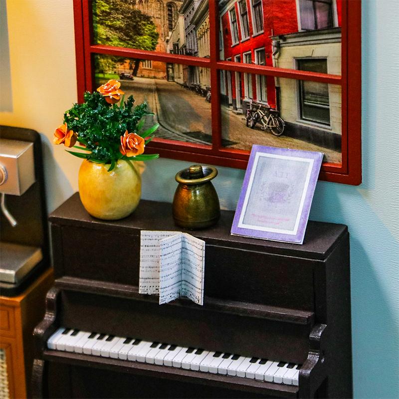 DIY Wooden Doll House Toy 3D Puzzles Mini Dollhouse Handmade Doll House Model Building Kits Coffee House Toys For Children Gifts