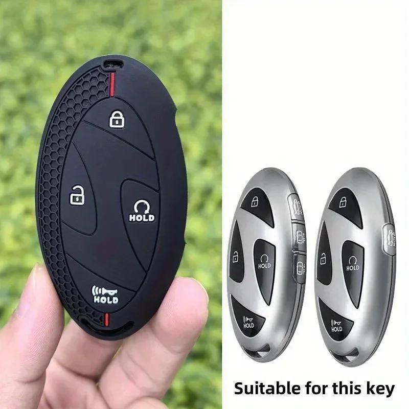 Étui en Silicone pour Clé Housse Porte-Clés Pour Hyundai 24 Kona N-Line, Elantra Sel 5/7 Boutons Ioniq Accessoires Intérieurs