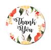 Darling Souvenir 45 Pcs Round Floral Border Black Thank You Stickers Wedding Envelope Seal-1.6