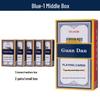 Guan Dan Premium Poker Playing Cards - Thickened, Hardened with High-End Linen Finish, Blue Core Paper, Full Case of 100 Decks.