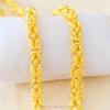 Gold Dubai Brass Gold Plated Fire Double Faucet Cloth Dragon Pattern Necklace Factory Direct Men's Jewelry