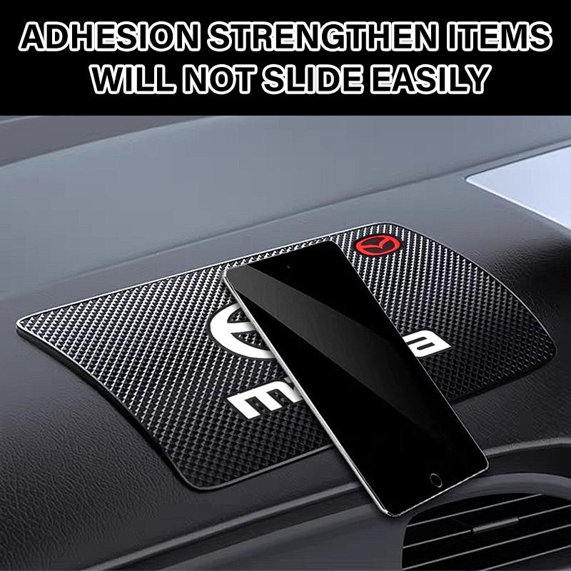 1Pcs Car Emblem Anti Slip Pad Phone Holder Non-Slip Mat Car Stlying For Mazda 6 3 CX5 5 2 323 CX7 Demio Atenza Axela MX30 CX30 CX3 CX9 RX8 RX7