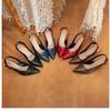 Women S Pointed Toe Backless Thin Heel High Heel Sandals Casual Versatile