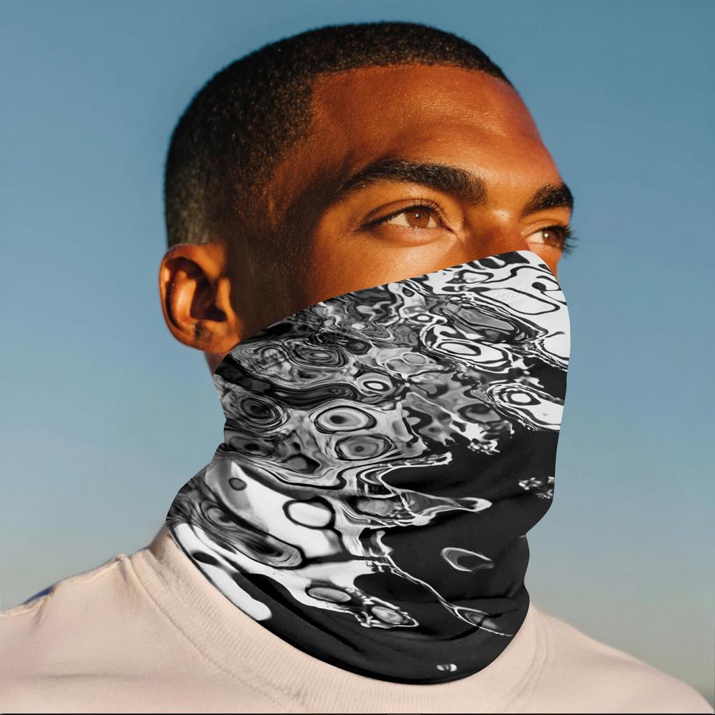 გარე ველოსიპედის ნიღაბი მოდური პრინტით, თავსაბურავი, კისრის შარფი