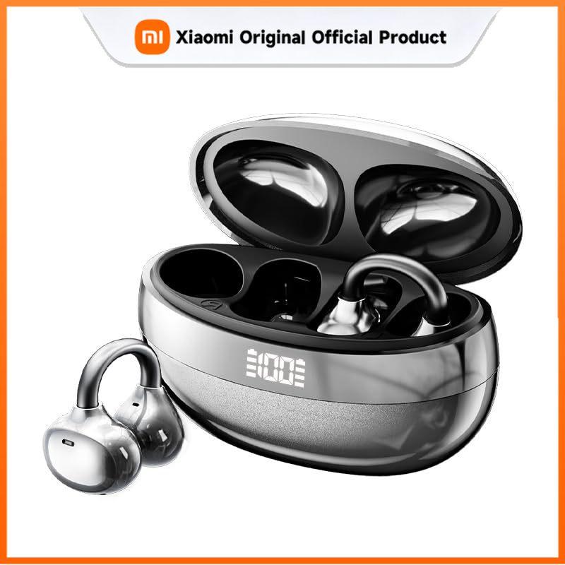 Xiaomi Clip-On Open Ear Wireless Bluetooth Headphones,Bluetooth 6.0 Sports Earphones with 60-Hour Battery, Comfortable Wearing,HD Call