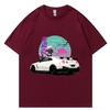 Initial D T-shirts Oversize Unisex T Shirt Summer Unisex Hip Hop Funny GTR Vaporwave JDM Car Print Harajuku Tshirt Casual Tops Tee
