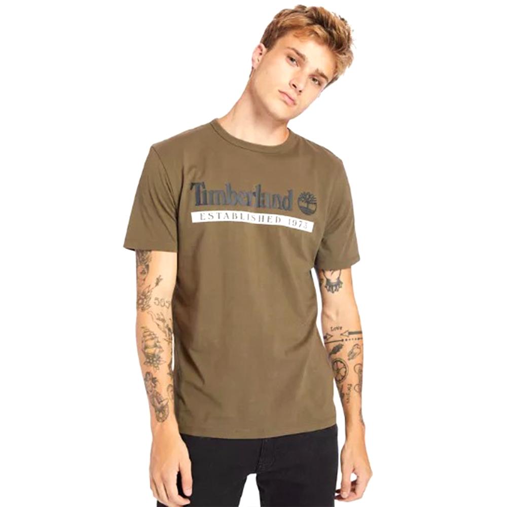 Timberland Classic Logo Short Sleeve T-Shirt Khaki_Tb0A2Bv6Z331