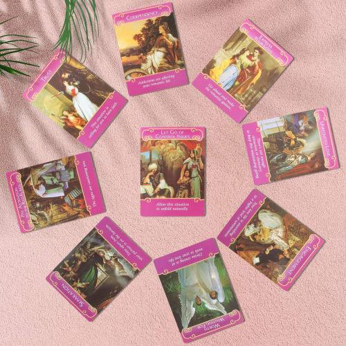The Romance Angels Tarot Oracle Card Deck, 44 Romance Angels Oracle Cards by Gayrnel Doreen Virtue, Rare, Out of Print, New Gold-Plated Series, Clarit