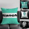 Luxury B-Bianchi Logo Cushion Cover Elegant Comfort Pillowcase Sofa Bed Double-Sided Printed Invisible Zipper Home Decor