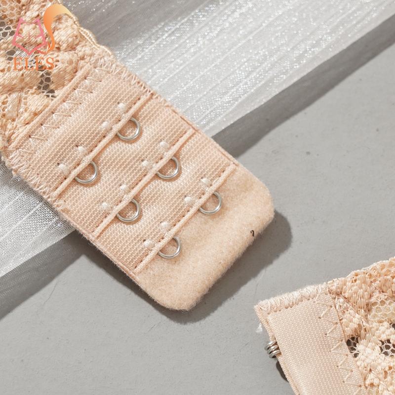 Sexig Underkläder Lingeri Ultratunn Bomull Spets BH Djup V Push Up BH Andningsbar BH