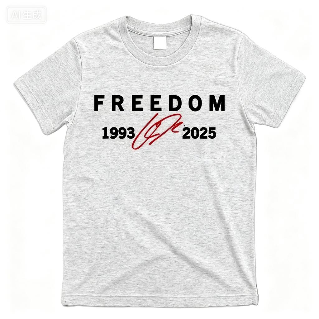 2025 Summer Freedom Red Signature 19932025 Charlie Kirk Tribute Faith Christian RIP Charlie Kirk 100cotton Printed Tshirt Men