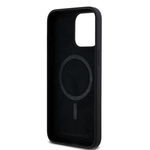 Karl Lagerfeld Klhmp15Xschpplk Iphone 15 Pro Max 6.7 Czarny/Black Hardcase Silicone Choupette Head Magsafe
