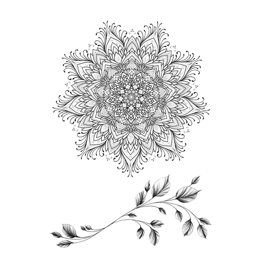 Advanced Sense Thorns Sun Moon Lotus Totem Crown Butterfly Love Flower Arm Waist Tattoo Sticker