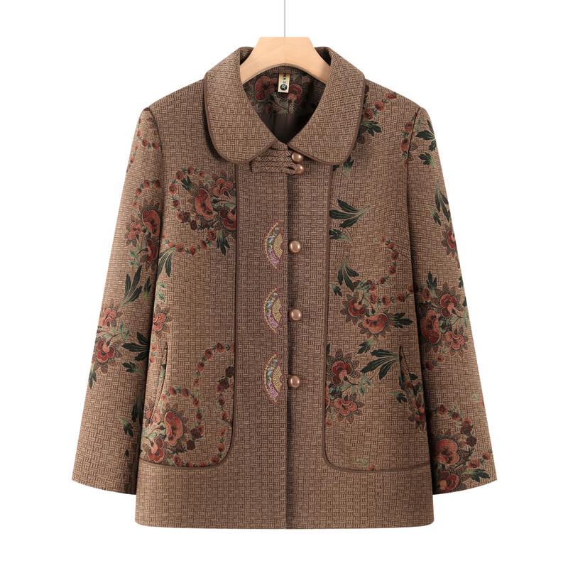 Women's Floral Print Lapel Jacket