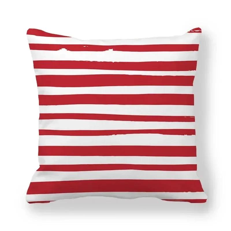 Colorful Striped Printed Pillowcase Home Bedroom Living Room Sofa Cushion Cover X Peach Skin Pillowcase