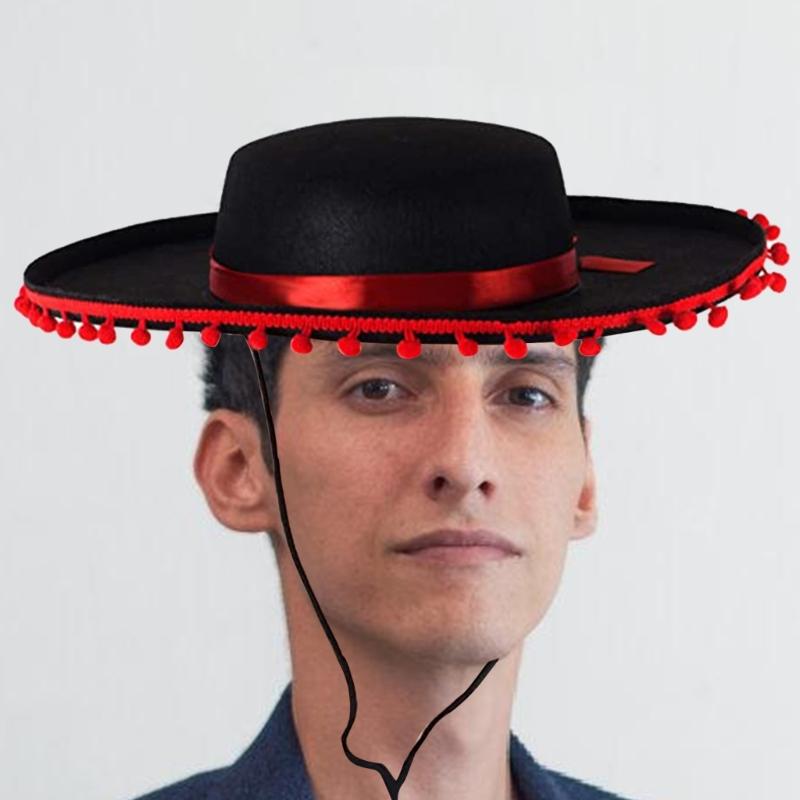 Lady Party Hats Mexican Sombrero Hat Unisex Headdress Photo Shoot Stage Props