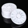 6Pcs Nail Art Storage Box, 12 Compartments Portable Rhinestones, Beads Empty Wheel Containers