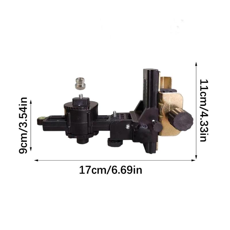 Precisions Adjustable Lasers Level Mount With 360 Rotations & Double Clamps Great For Accurate Alignment In Tight Space