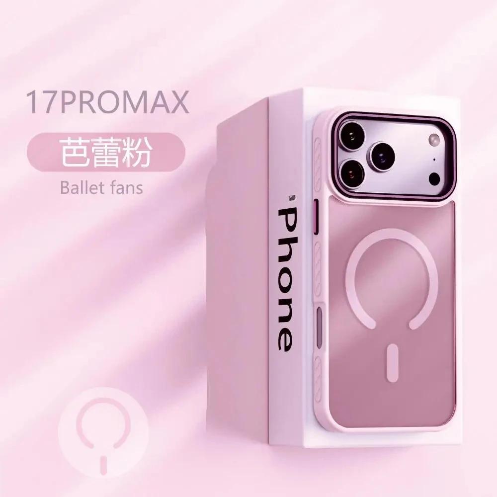 Case For iphone 17 17 Air 17Pro 17 Pro Max Coque New Frosted Matte Translunt Magsafe Magnetic Wireless Charge Shockproof Cover