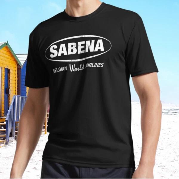 New Sabena Belgian World Airlines Vintage Logo Active T-Shirt Funny Size S - 5XL S
