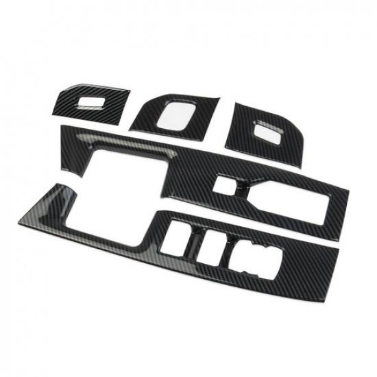 Interieur Türfenster Schalter Blende Zierleiste im Kohlefaser-Stil für Ford F-150