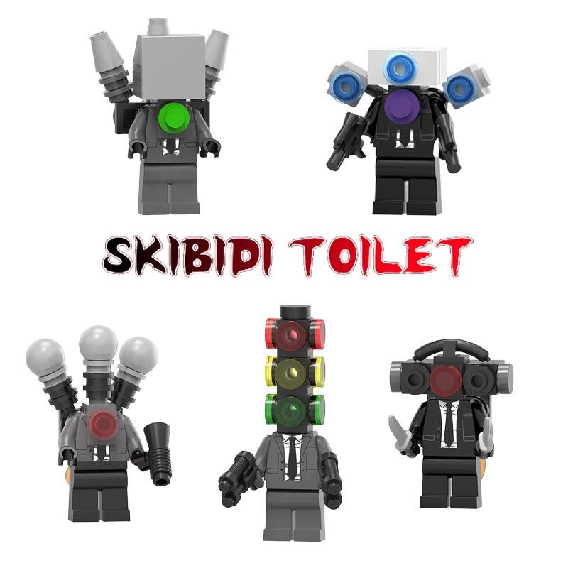 Lg1011 Toilet Man Vs Surveillance Man Series Mic Man Signal Light Man Assembly Building Block Toy Bag