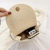 Straw bag new versatile small bag handmade cotton thread woven bag women's holiday wind messenger small square bag