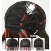 European American Women's Wig Black Dyed Red Bangs Full Head Hairstyle Big Wave Long Roll Lolita
