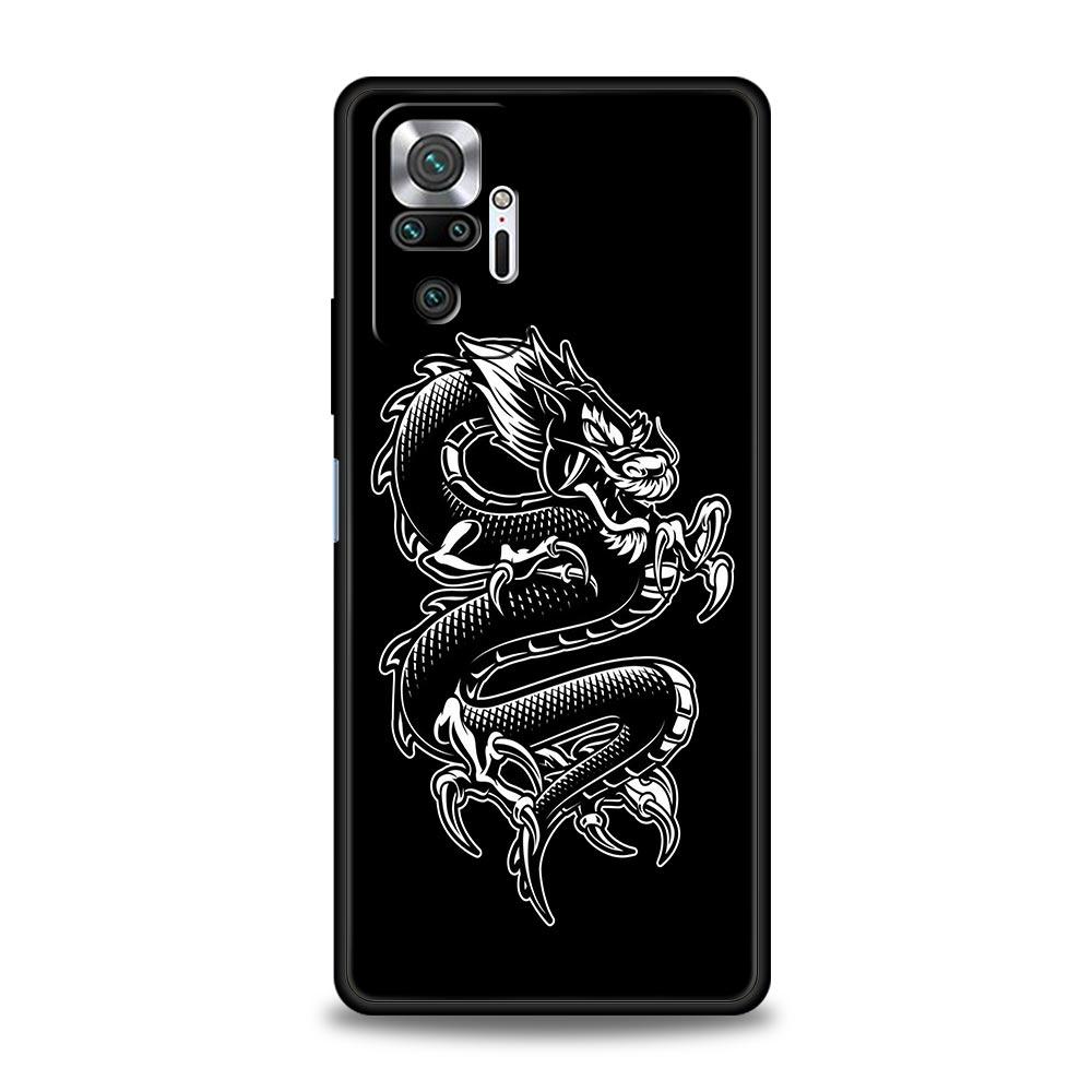 Silicone Phone Case For Xiaomi Redmi Note 12 10 11 9 8 Pro Plus 9S 7 8T 9T 9A 8A 9C K40 Gaming Soft Cover Bumper Dragon Fashion