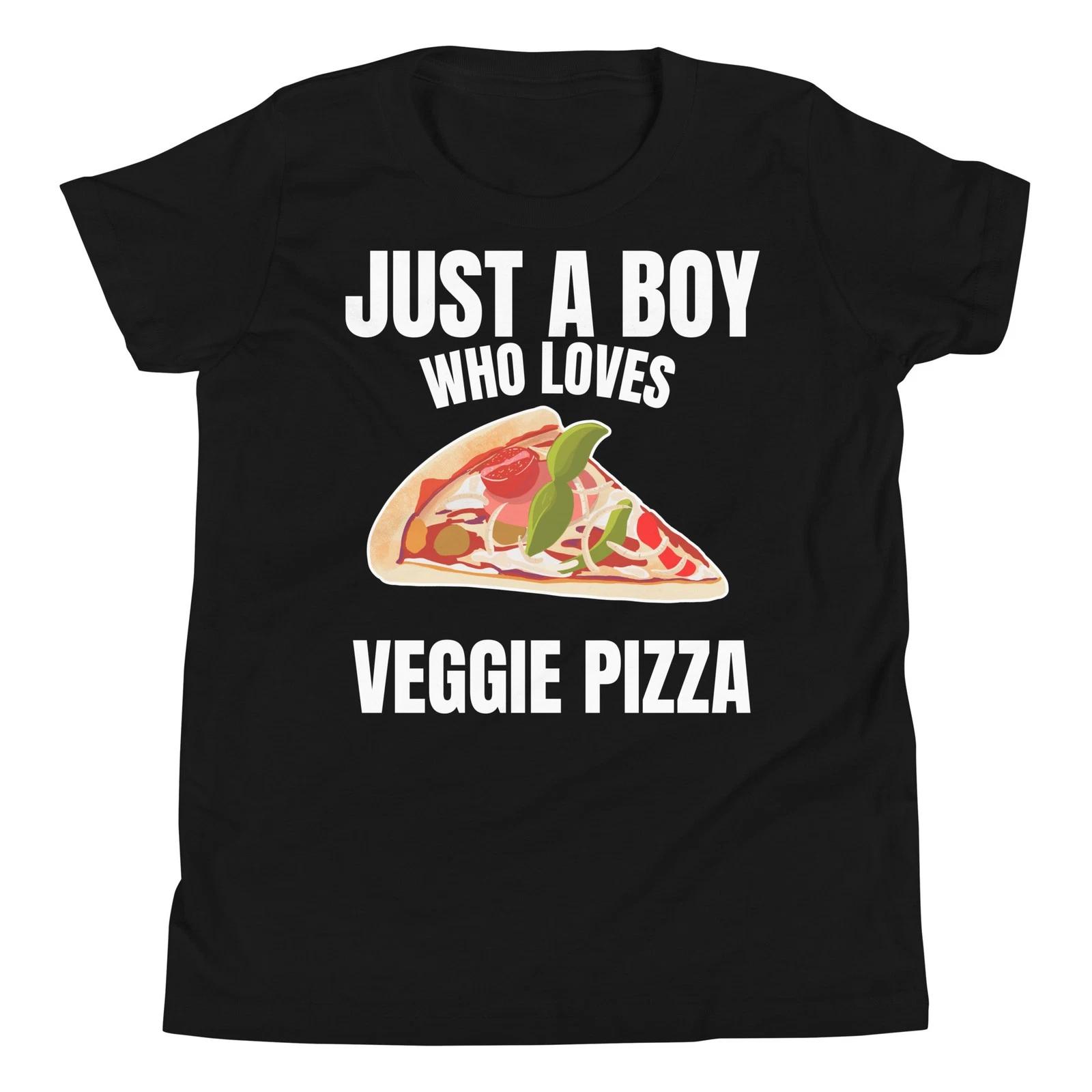 Just a Boy who Loves Veggie Pizza Italian Food Lover Youth Short Sleeve T-Shirt 140