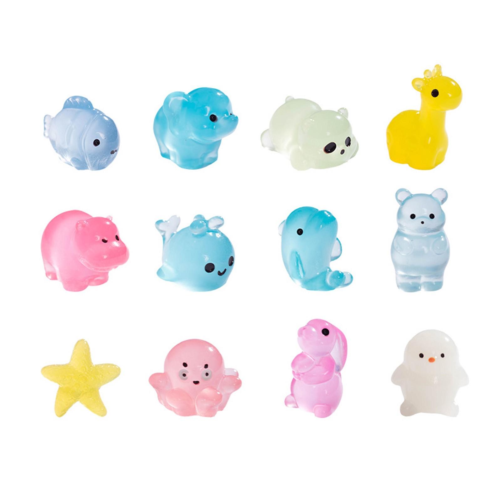 Micro- Fun Animals, Luminous Little Turtle And Sea Hare Ornaments One Size