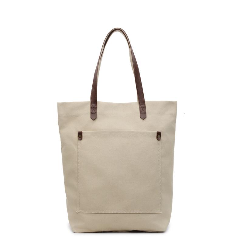 Shoulder bag Women's tide large-capacity canvas bag Simple handbag Student class bag Men's and women's tote bag
