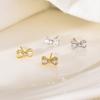Sweet Bow Earrings Small Sweet Light Luxury Niche Design Earrings for Women